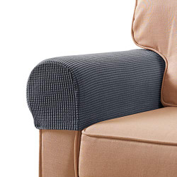 Slipcovers for Recliner Sofa with Twist Pins 2pcs (Gray)