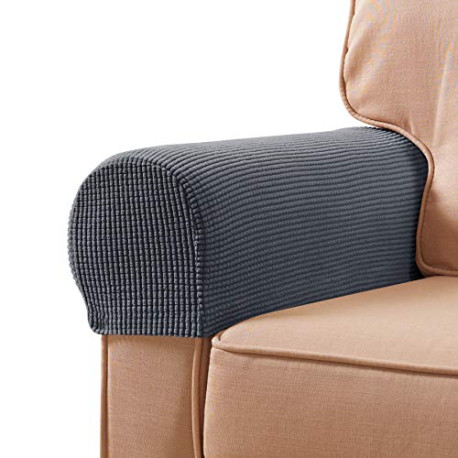 Slipcovers for Recliner Sofa with Twist Pins 2pcs (Gray)