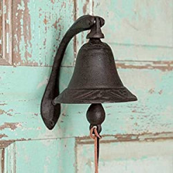 Home Collection Cast Iron Logan Dinner Bell With Bracket Dinner Bell