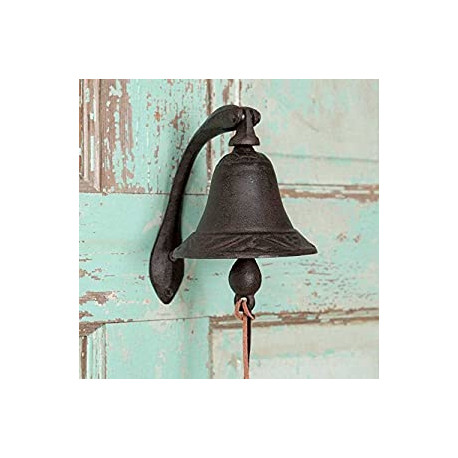 Home Collection Cast Iron Logan Dinner Bell With Bracket Dinner Bell
