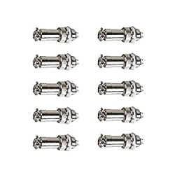 10 Pairs 12mm Thread 4 Pins Male Female Panel Metal Aviation Wire Connector