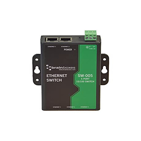 Brainboxes Switch - 5 Ports - DIN Rail mountable (SW-005)