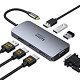 USB C to Dual HDMI Adapter,7 in 1 USB C Docking