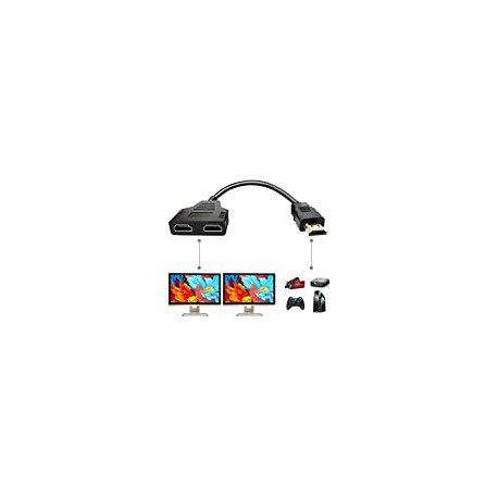 HDMI Splitter Adapter Cable - HDMI Splitter 1 in 2 Out