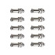 10 Pairs 12mm Thread 4 Pins Male Female