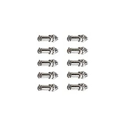 10 Pairs 12mm Thread 4 Pins Male Female