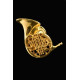 French Horn Jewellery Pin