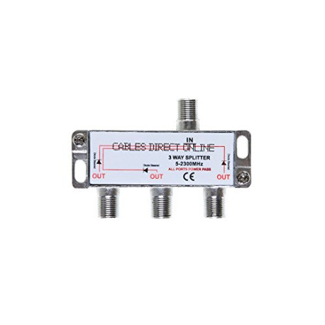 3 Way Bi-Directional 5-2300 MHz Coaxial Antenna Splitter