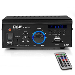 Home Audio Power Amplifier System - 2x40W Dual Channel Mini Theater