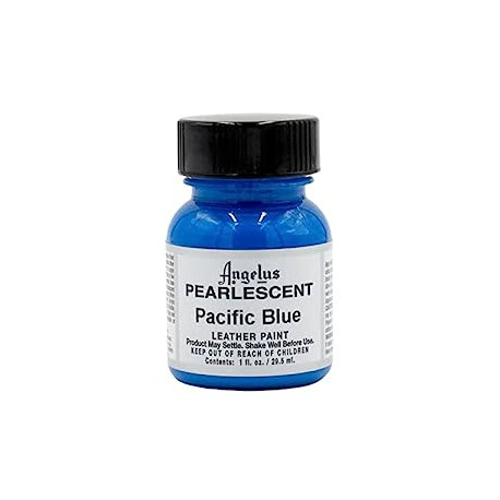 Pearlescent Leather Paint, Pacific Blue, 1oz