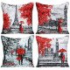Decorative Red Throw Pillow Covers 20x20 Inches