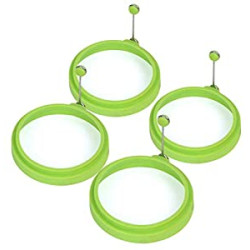 Perfect Fried Egg Mold or Pancake Rings (New, 4pcs, Green)