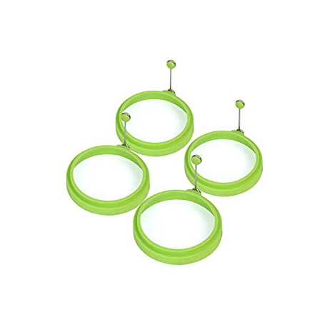 Perfect Fried Egg Mold or Pancake Rings (New, 4pcs, Green)