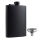 Hip Flask for Liquor Matte Black 8 Oz