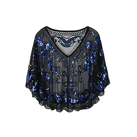 Women's 1920s Sequin Shawls Sparkly Flapper