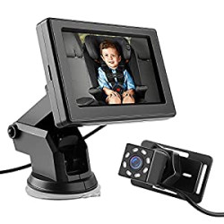 Baby Car Rear Mirror Camera, BackSeat Infant Car Camera with HD Night Vision 4.3 inches