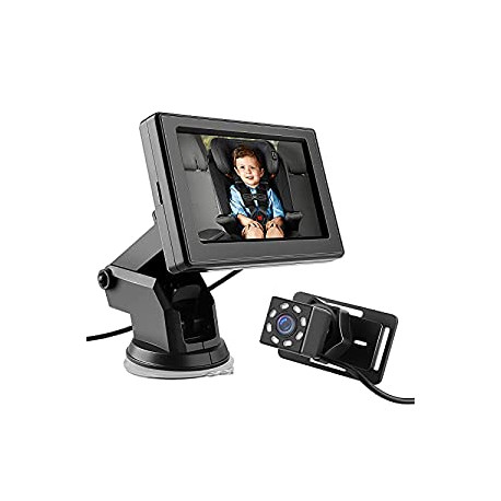 Baby Car Rear Mirror Camera, BackSeat Infant Car Camera with HD Night Vision 4.3 inches