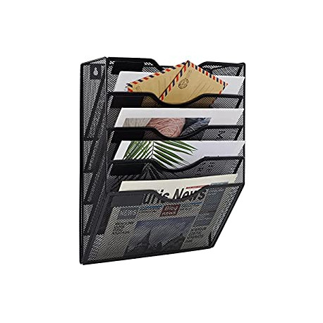 5 Tier Wall File Holder Hanging Mail Organizer