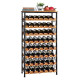 48 Bottles Floor Wine Rack with Wood Top