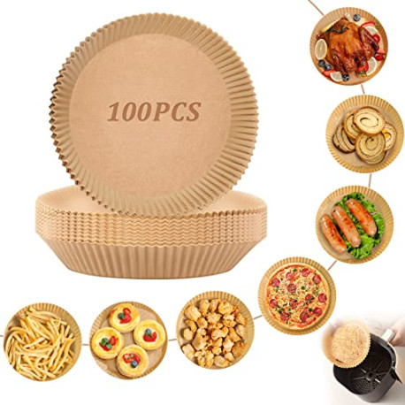 Air Fryer Disposable Paper Liner, Hendoct Air Fryer Liners, 100pcs
