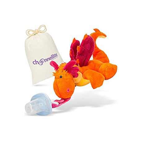 Baby Pacifier Holder Stuffed Animal with Detachable Binky