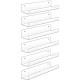 Acrylic Shelves,6 Pack 15 Inch Floating Wall Mounted Shelves