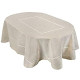 Natural Tablecloth, Oval 54 by 72 Inch