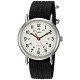 38mm Cream/Black Nylon Slip-Thru Strap Watch
