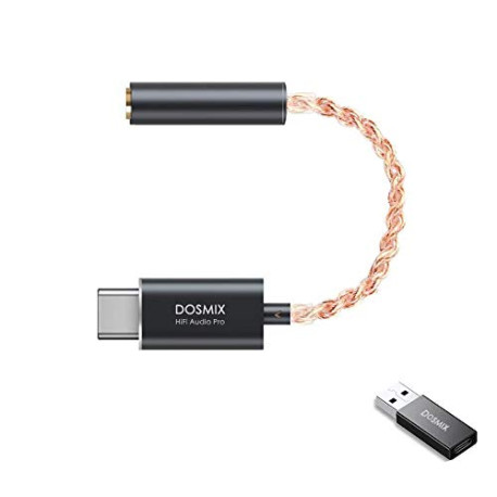 USB C DAC - Portable 32 Bit/384kHz Dosmix Headphone Amplifier