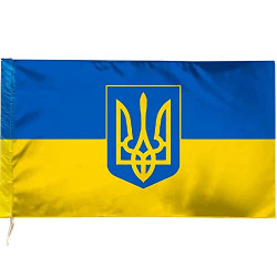 3x5 feet Ukraine Country Banner Trident Country Flag