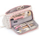 Pack 2 of Big Capacity Pencil Case Pouch Pen Case Simple Stationery Bag School