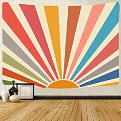 Print Hippie Bohemian Decor for Dorm Living Room Nursery Bedroom (51 x 59inch)