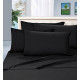 Luxurious Bed Sheet Set, Queen, Black