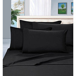 Luxurious Bed Sheet Set, Queen, Black