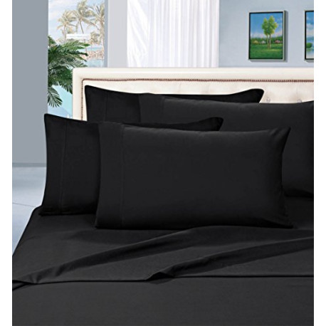 Luxurious Bed Sheet Set, Queen, Black