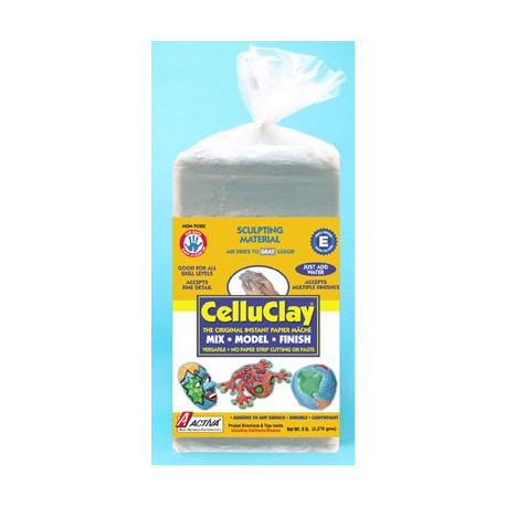 Celluclay Non-Toxic Instant Papier-Mache, 5 lb Bag, Gray