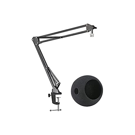 Mic Stand with Foam Windscreen For Blue Snowball
