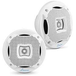 Pack 2 of 6.5” Dual Waterproof Marine Speakers - 400W 4Ohm Outdoor Car/Boat Radio Stereo Speakers