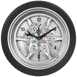 Wall Clock Battery Operated, 14 Inch Tire Wall Clock Non Ticking