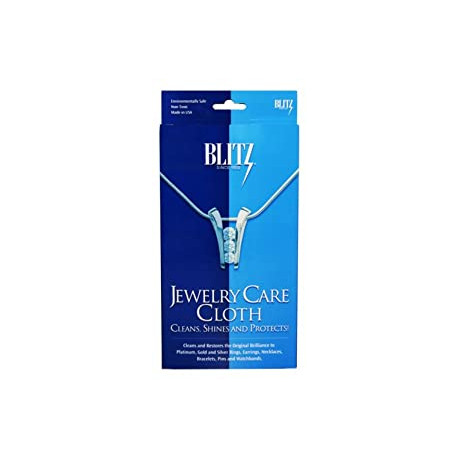 Blitz 9617 Jewelry Care Cloth for Cleaning, Shining, and Protecting, 6-Pack