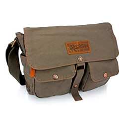 Men's Vintage Canvas Satchel School Military