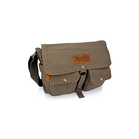 Men's Vintage Canvas Satchel School Military