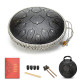 Black 15 Notes 14 Inches Steel Tongue Drum