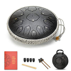 Black 15 Notes 14 Inches Steel Tongue Drum