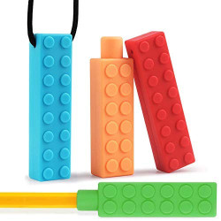 Silicone Chewing Necklace Chewing Biting(4 Pieces)