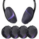 2 Pairs Flex Fabric Earpad Covers/Stretchable and Washable Sanitary Earcup Protectors