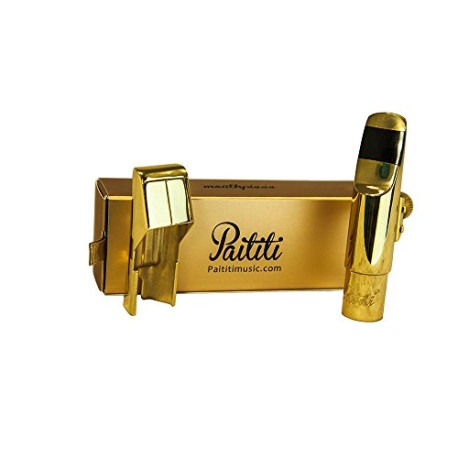 Paititi Professional Gold Plated Alto Saxophone Metal Mouthpiece 5
