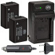 2 Pack of DMW-BMB9 Batteries and Battery Charger Replacement for Panasonic Lumix DC-FZ80