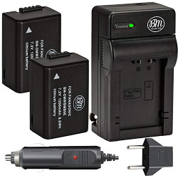 2 Pack of DMW-BMB9 Batteries and Battery Charger Replacement for Panasonic Lumix DC-FZ80