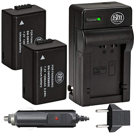 2 Pack of DMW-BMB9 Batteries and Battery Charger Replacement for Panasonic Lumix DC-FZ80